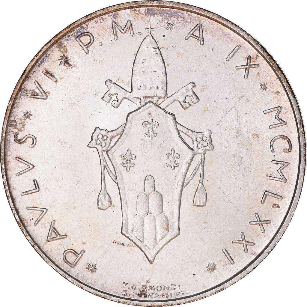 Coin, VATICAN CITY, Paul VI, 500 Lire, 1971, , Silver, KM:123