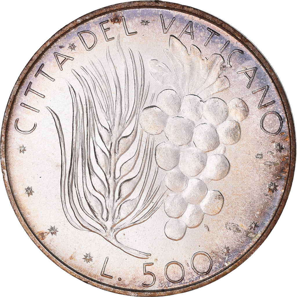 Coin, VATICAN CITY, Paul VI, 500 Lire, 1971, , Silver, KM:123