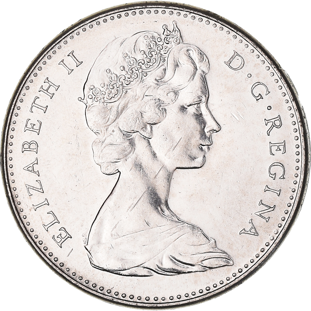 Coin, Canada, Elizabeth II, 5 Cents, 1967, Royal Canadian Mint, Ottawa, BE