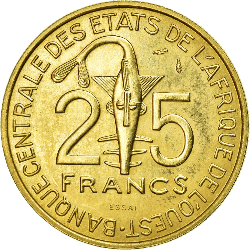 Coin, West African States, 25 Francs, 1980, , Aluminum-Bronze, KM:9
