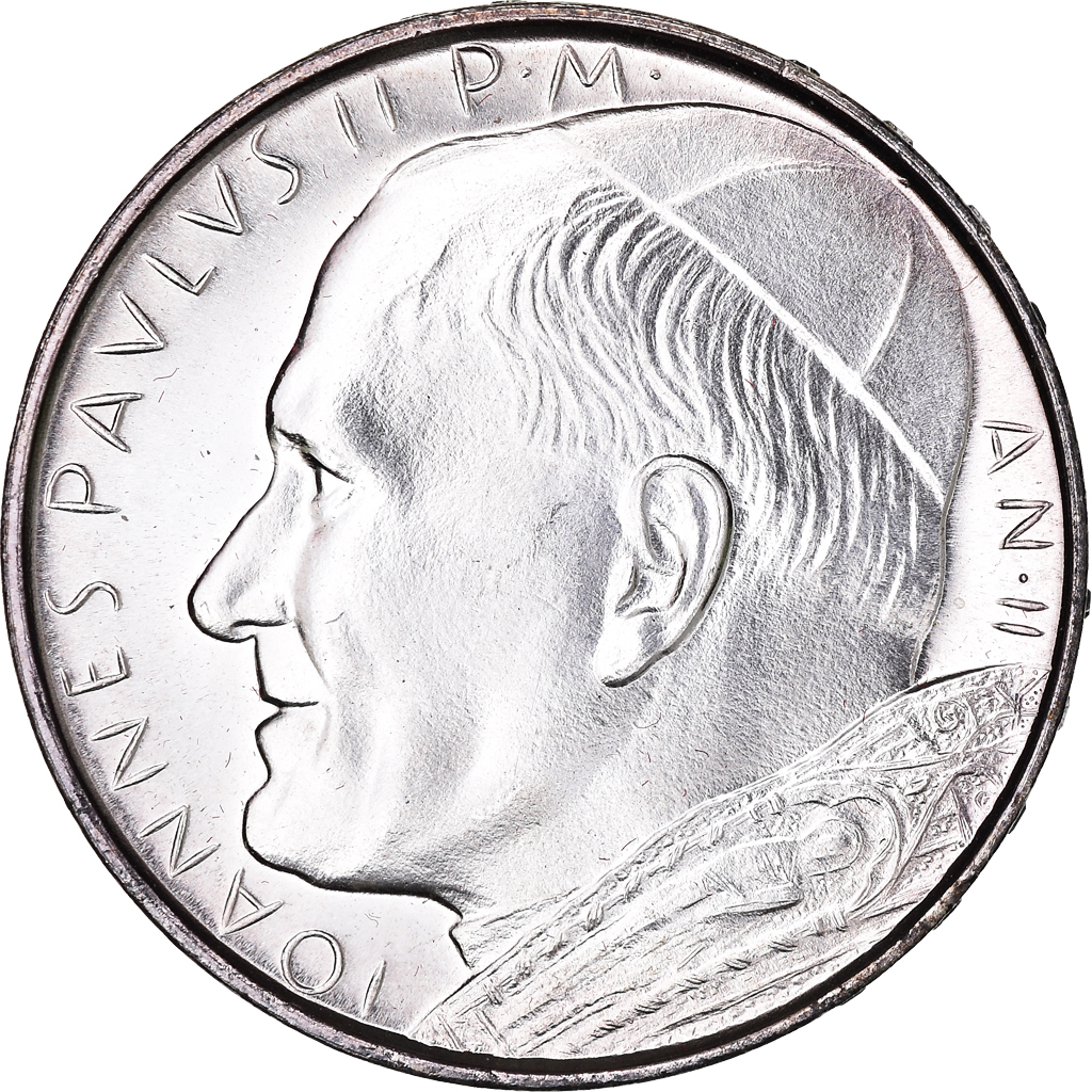 Coin, VATICAN CITY, John Paul II, 500 Lire, 1980, FDC.AN 2, , Silver