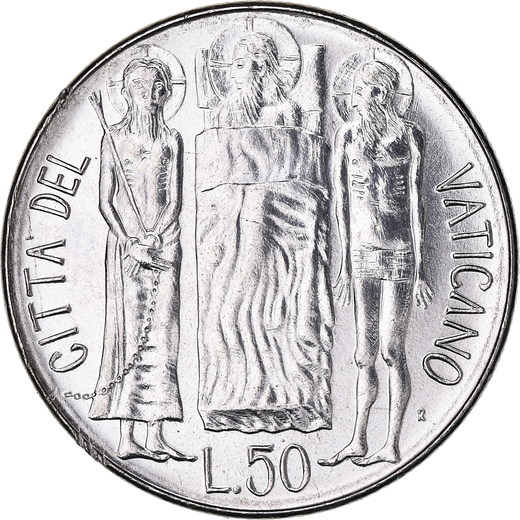 Coin, VATICAN CITY, John Paul II, 50 Lire, 1981, Roma, FDC, , Stainless