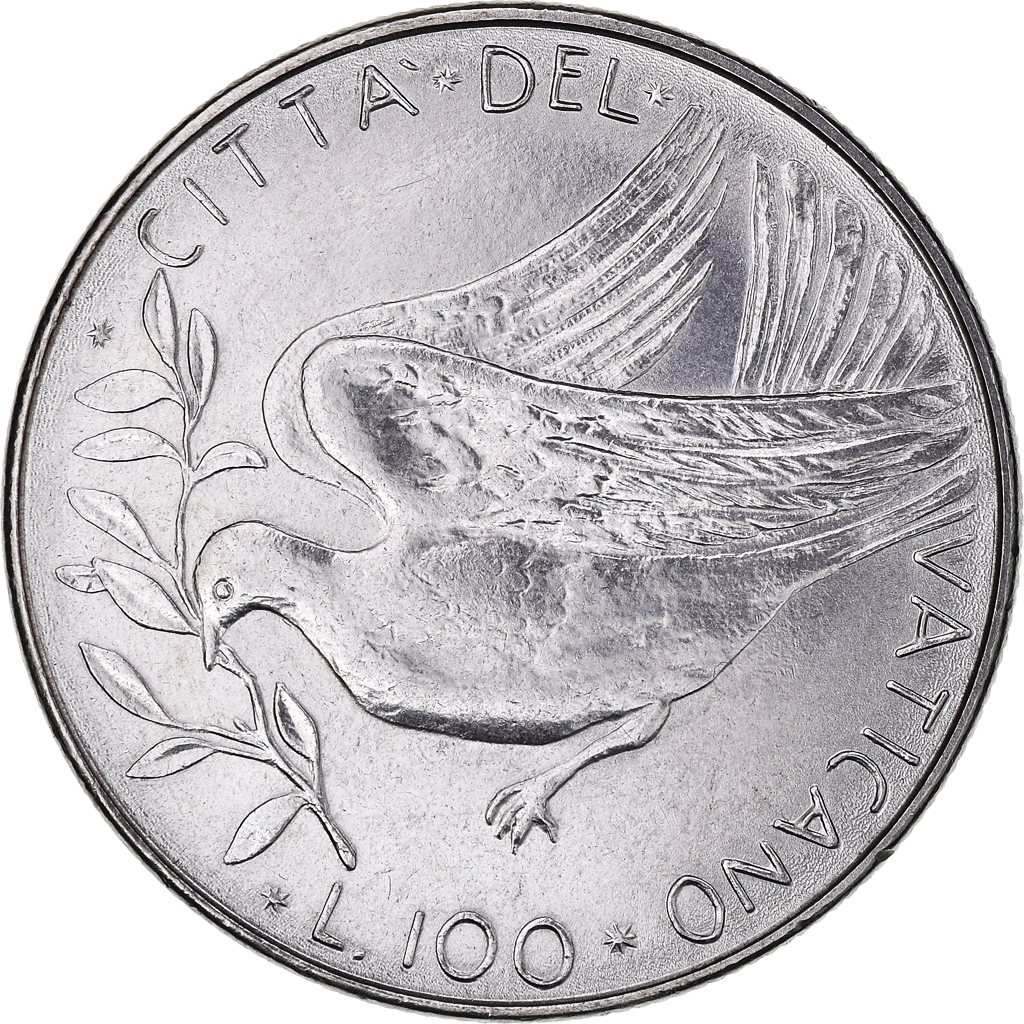 Coin, VATICAN CITY, Paul VI, 100 Lire, 1977, , Stainless Steel, KM:122