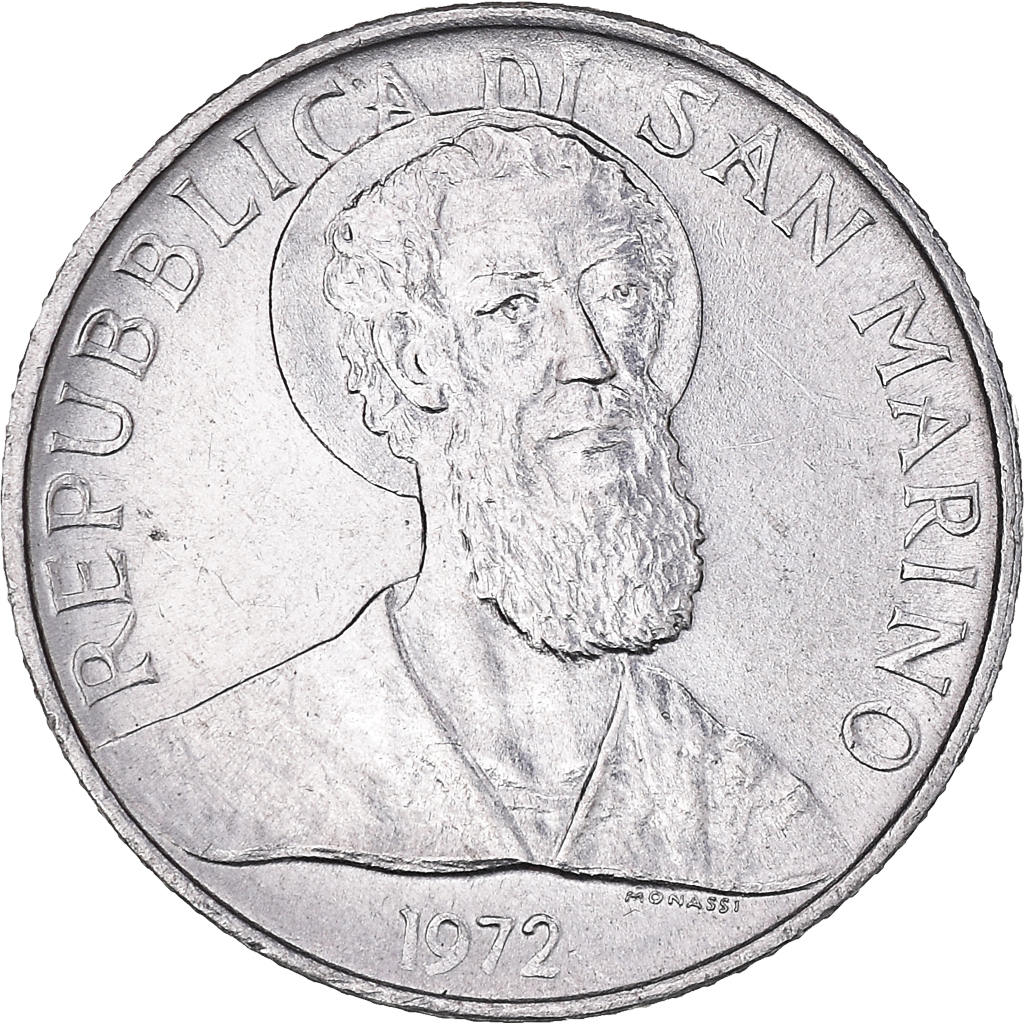 Coin, San Marino, 2 Lire, 1972, Rome, , Aluminum, KM:15