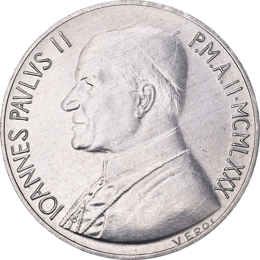 Coin, VATICAN CITY, John Paul II, 10 Lire, 1980, Roma, , Aluminum, KM:143