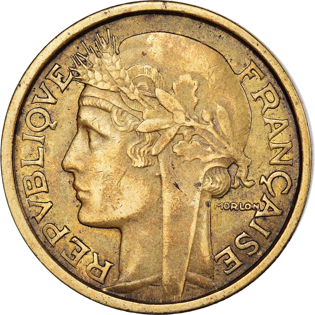 Moneda, Francia, Morlon, Franc, 1931, BC+, Aluminio - bronce, KM:885
