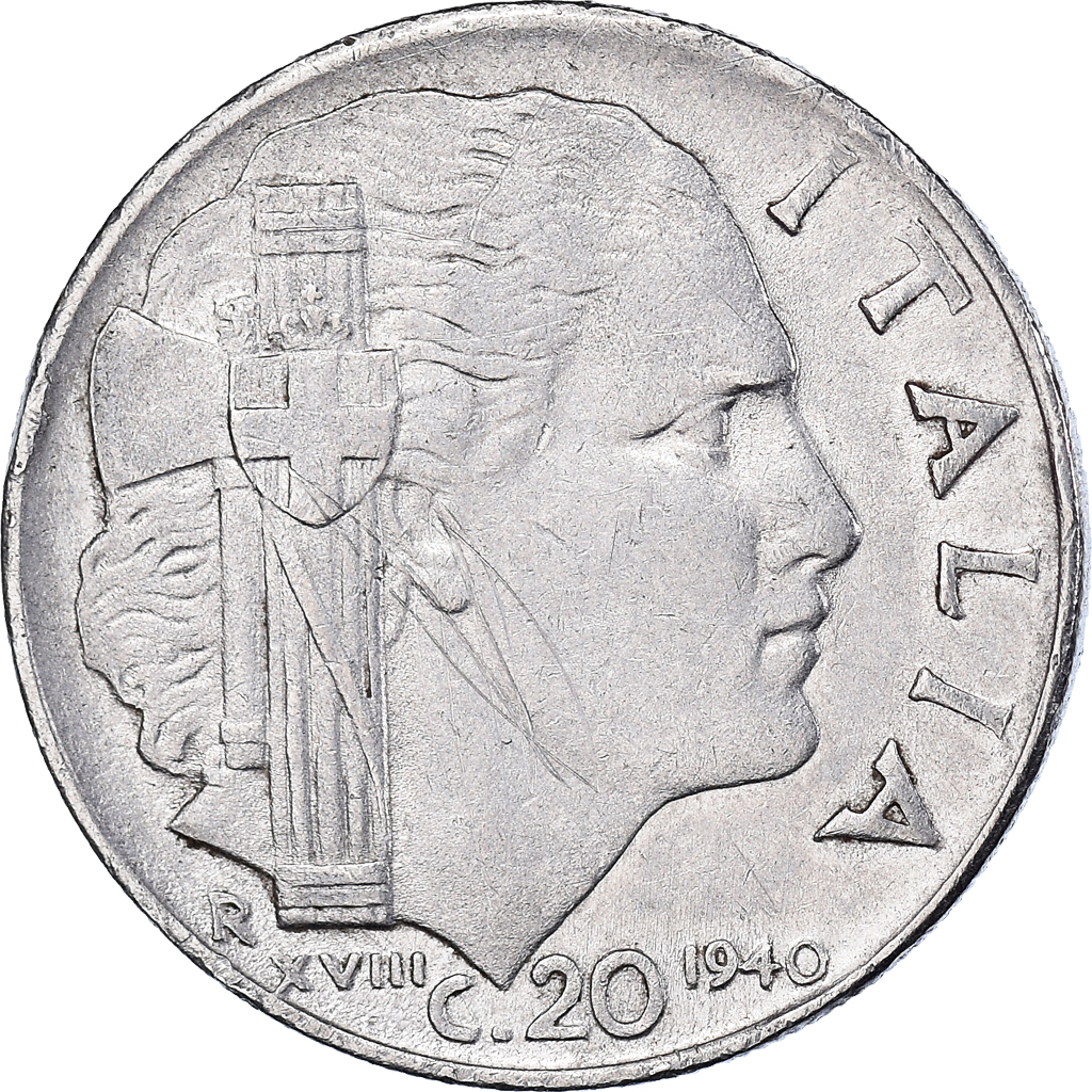 Coin, Italy, Vittorio Emanuele III, 20