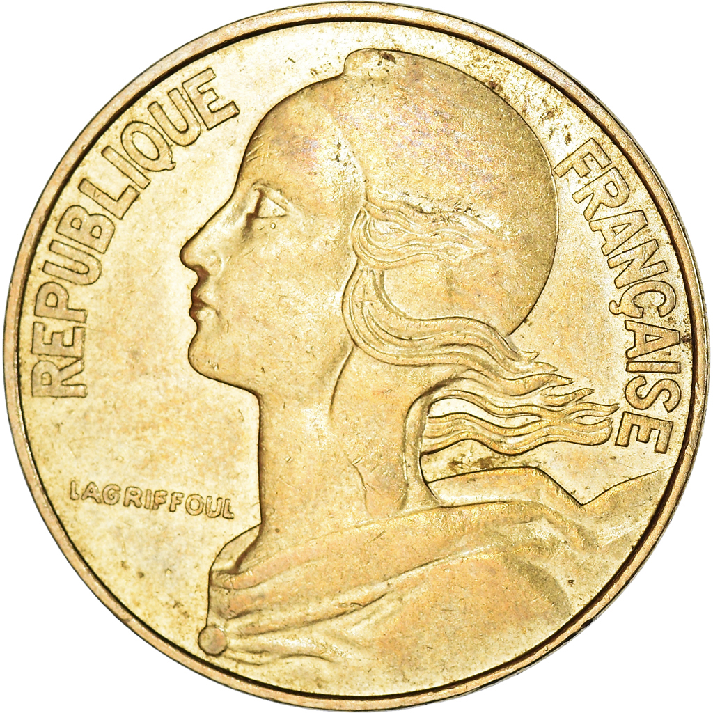 Moneda, Francia, Marianne, 20 Centimes, 1978, Paris, MBC+, Aluminio - bronce