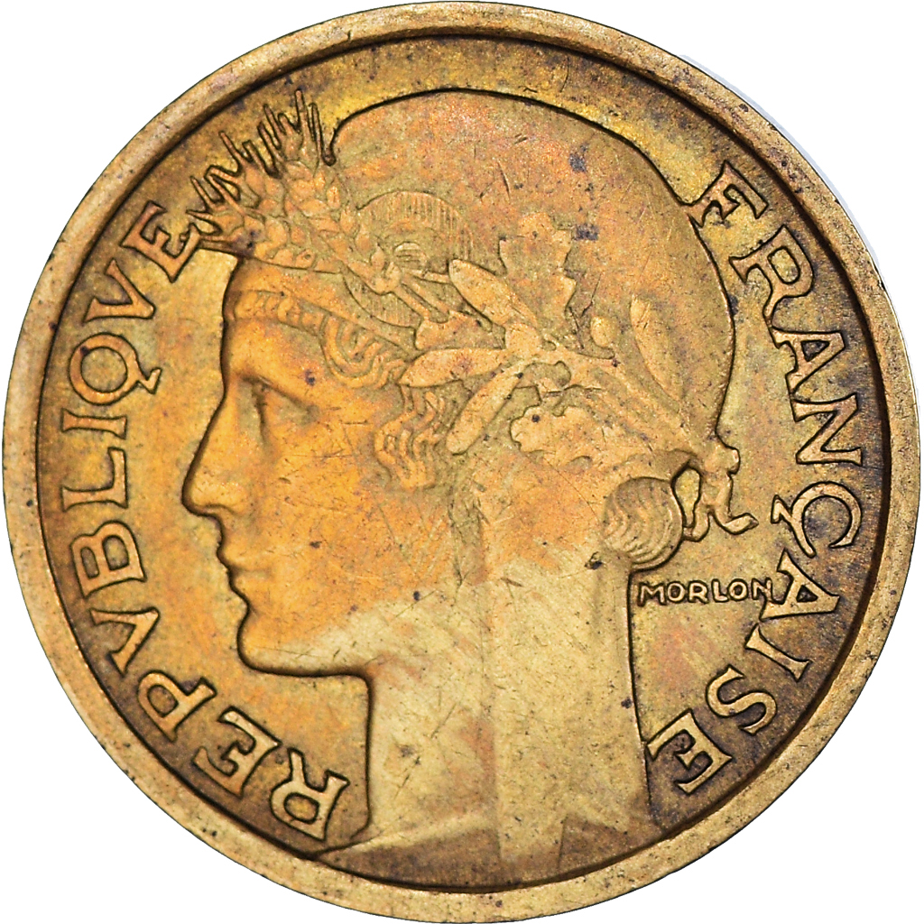 Moneda, Francia, Morlon, 50 Centimes, 1933, Paris, MBC, Aluminio - bronce
