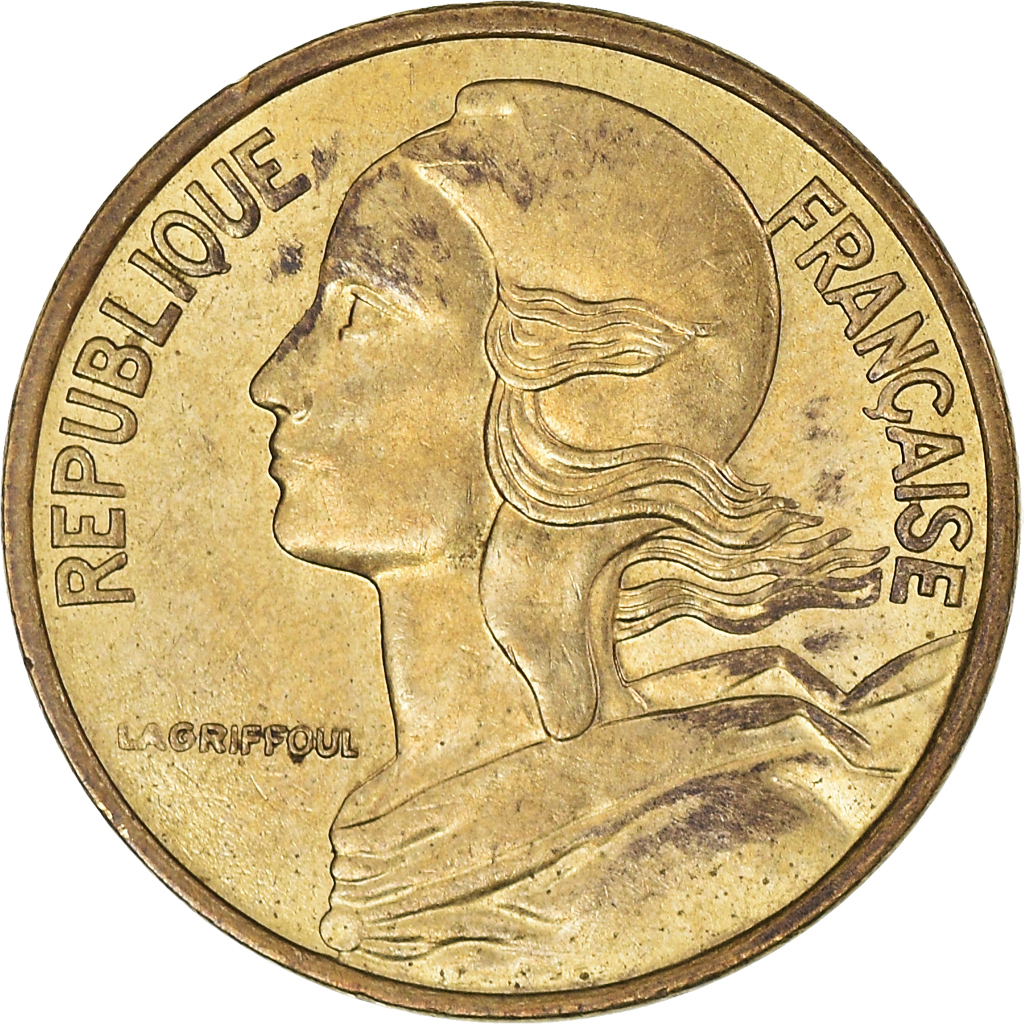 Moneda, Francia, Marianne, 5 Centimes, 1979, Paris, MBC+, Aluminio - bronce