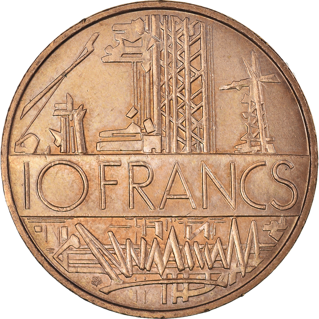 Moneda, Francia, Mathieu, 10 Francs, 1987, Tranche A, EBC, Níquel - latón