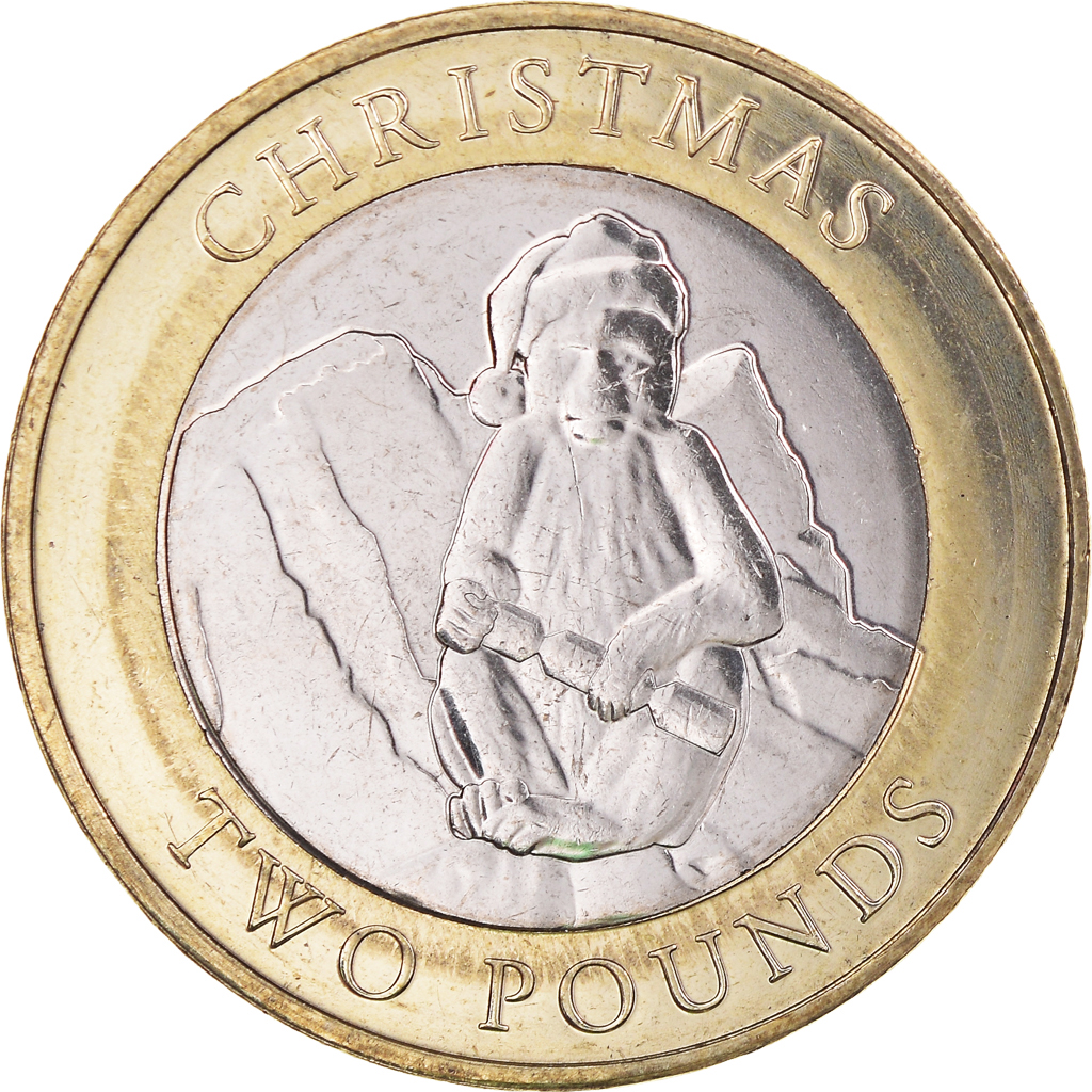 Coin, Gibraltar, 2 Pounds, 2021, Christmas, , Bi-Metallic