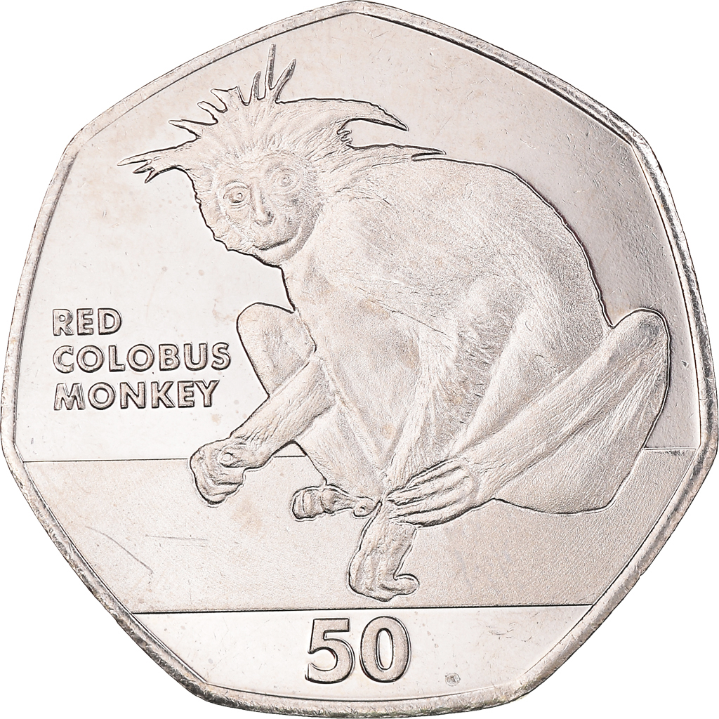 Coin, Gibraltar, 50 Pence, 2018, Singes.FDC, , Cupronickel