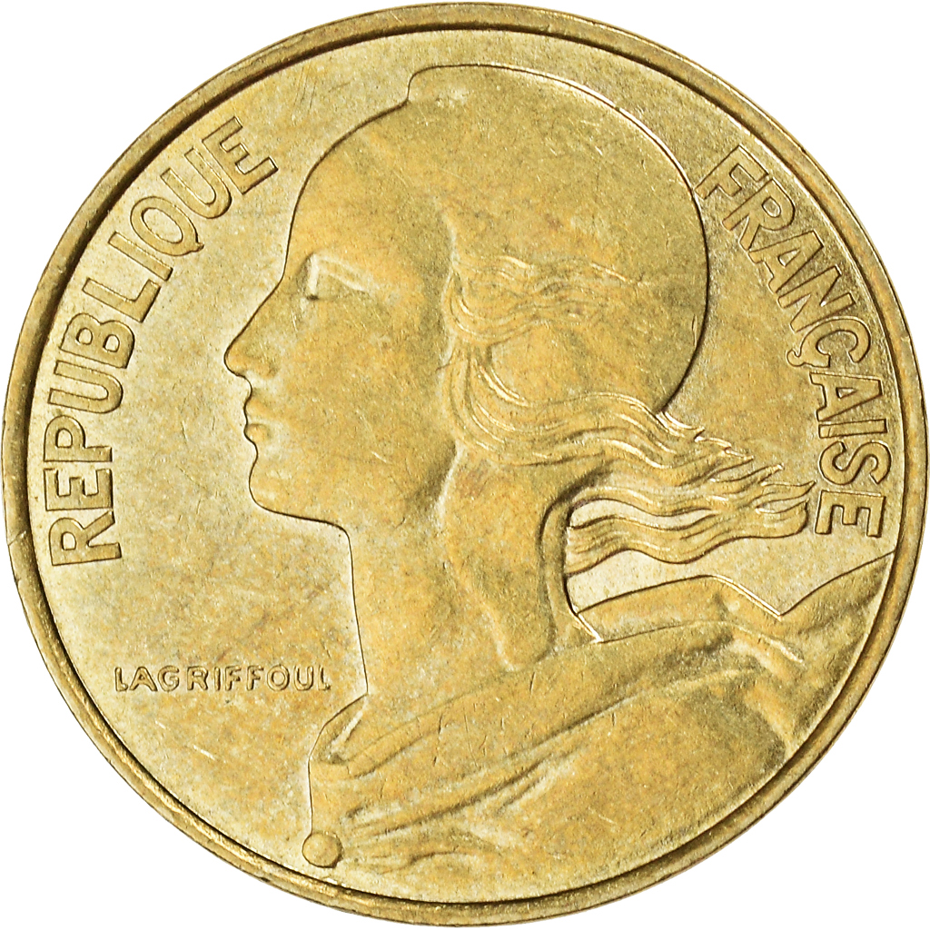 Moneda, Francia, Marianne, 10 Centimes, 1994, Paris, MBC, Aluminio - bronce