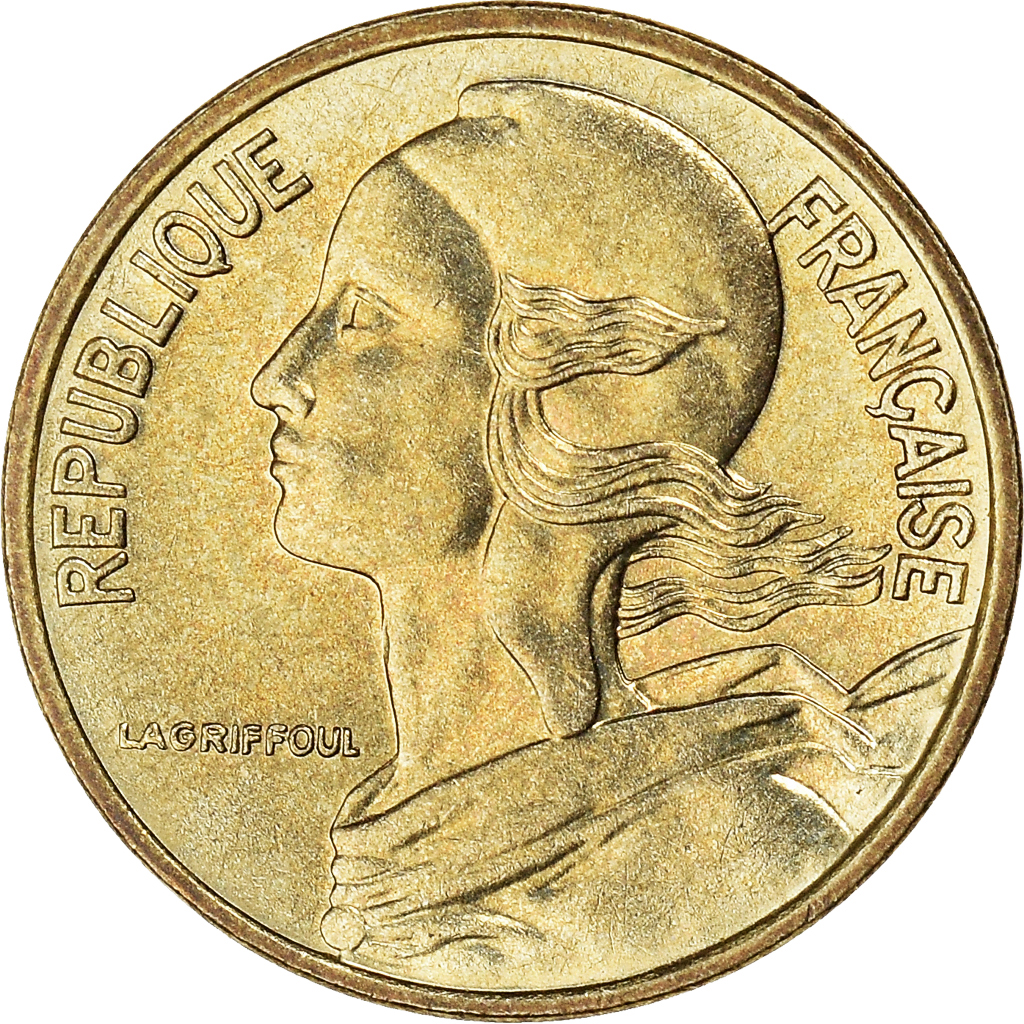 Moneda, Francia, Marianne, 5 Centimes, 1979, Paris, MBC+, Aluminio - bronce