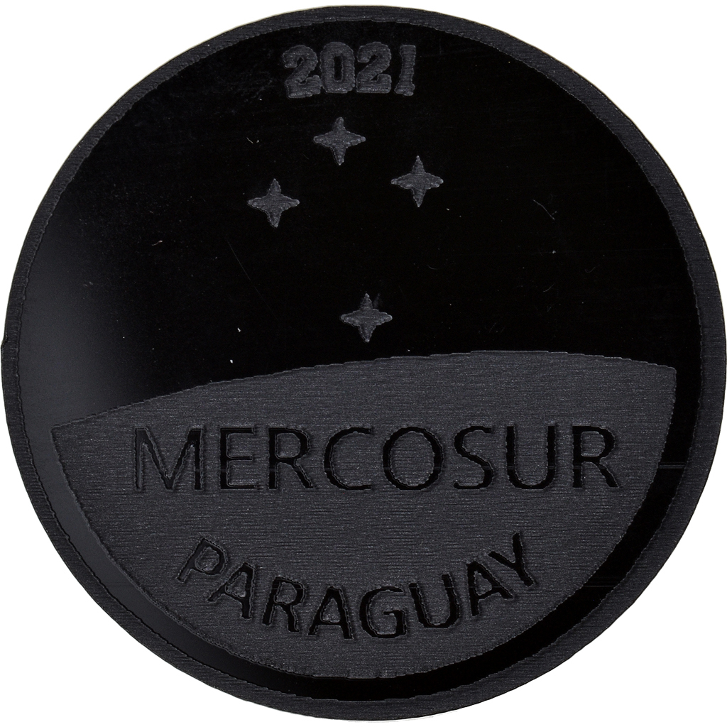 Coin, Paraguay, 10 Guaranies, 2021, Fantasy items. Colorized.Mercosur, 