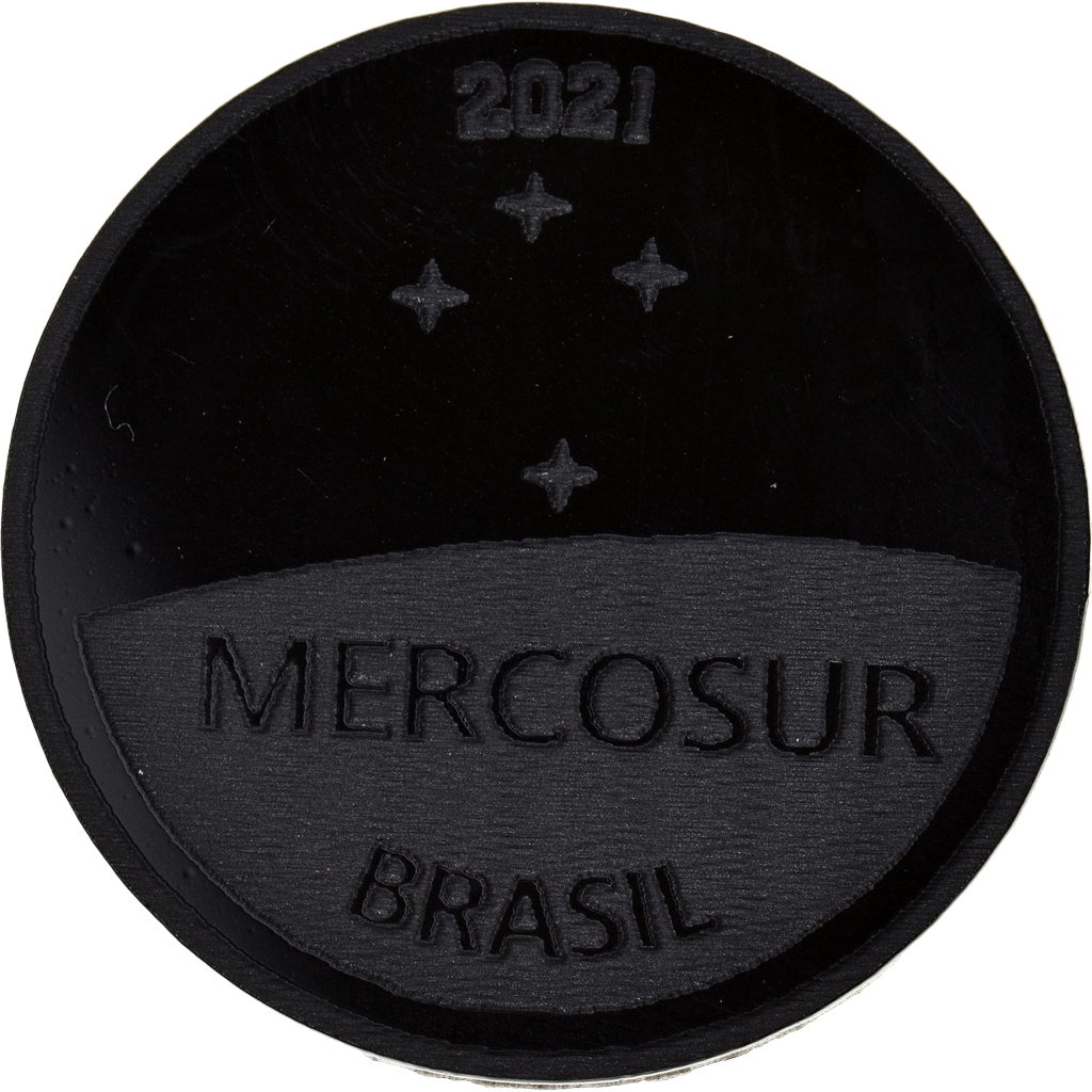 Moneda, Brasil, 1 Réal, 2021, Monnaie de fantaisie. Colorized.Mercosur., SC