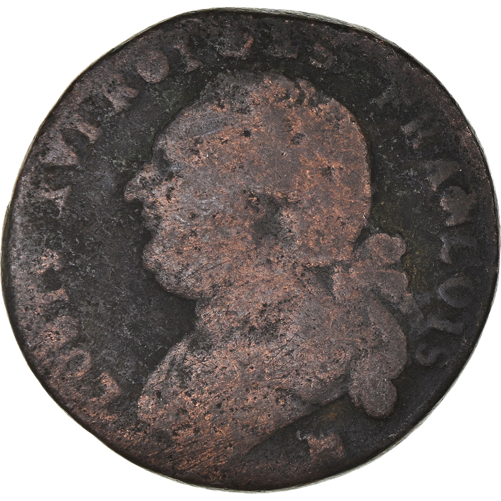 Coin, France, Louis XVI, 12 Deniers, 1792, Marseille, , Copper