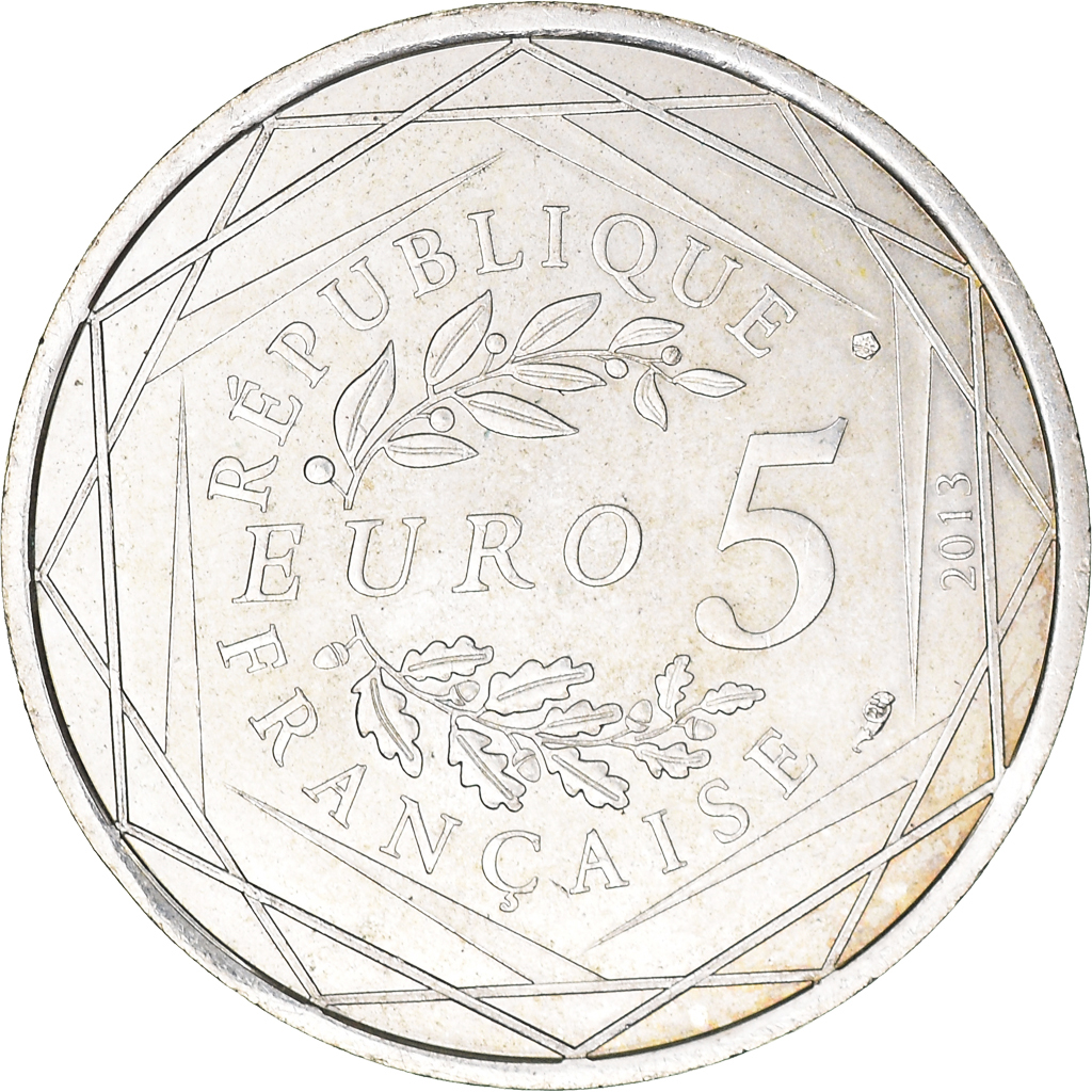 France, 5 Euro, Liberté, 2013, TTB+, Argent, Gadoury:EU645