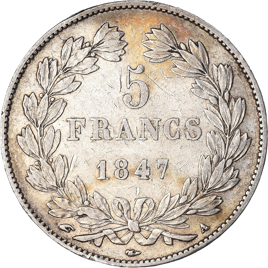 Coin, France, Louis-Philippe, 5 Francs, 1847, Paris, , Silver