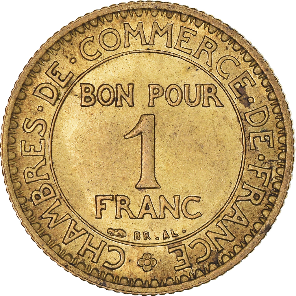 Coin, France, Chambre de commerce, Franc, 1921, Paris, 