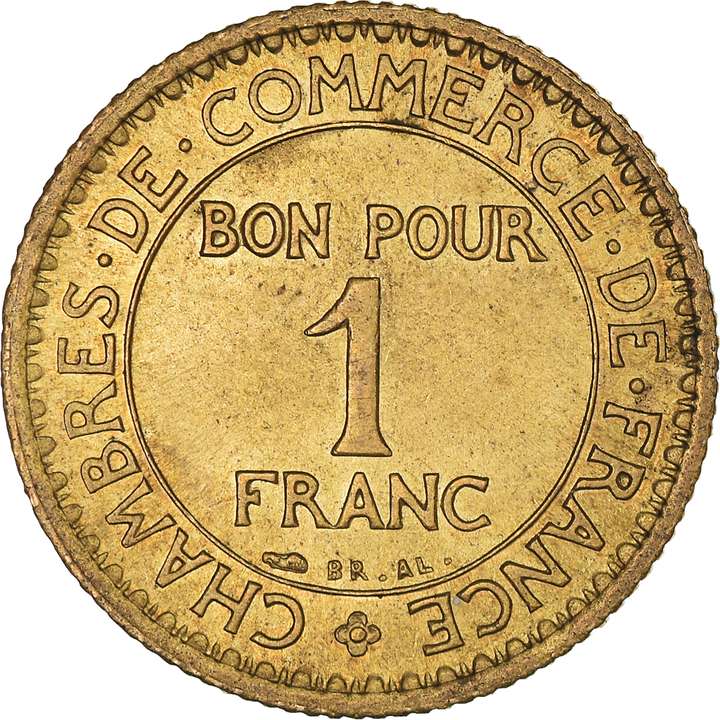 Coin, France, Chambre de commerce, Franc, 1922, Paris, 