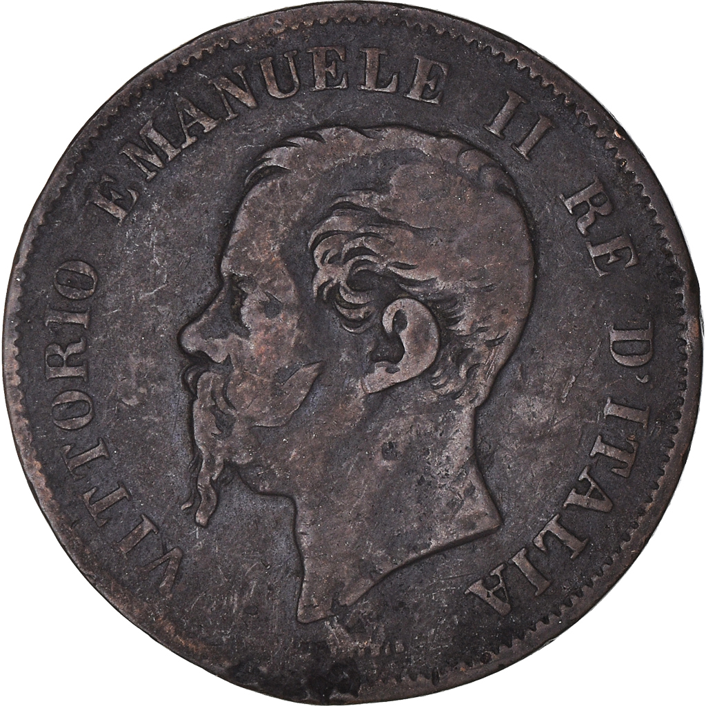 Coin, Italy, Vittorio Emanuele II, 5 Centesimi, 1862, Naples, , Copper