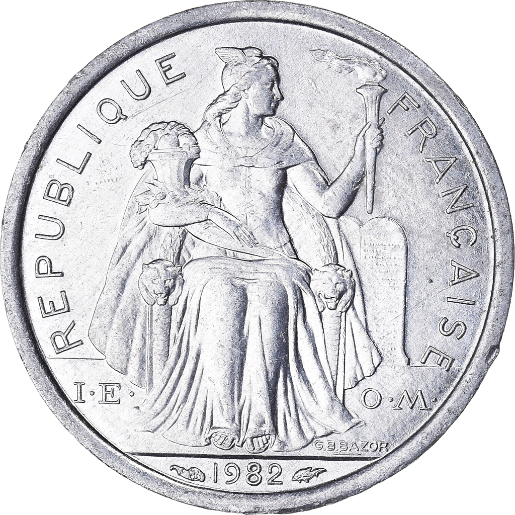 Moneda, Polinesia francesa, Franc, 1982, Paris, EBC, Aluminio, KM:11