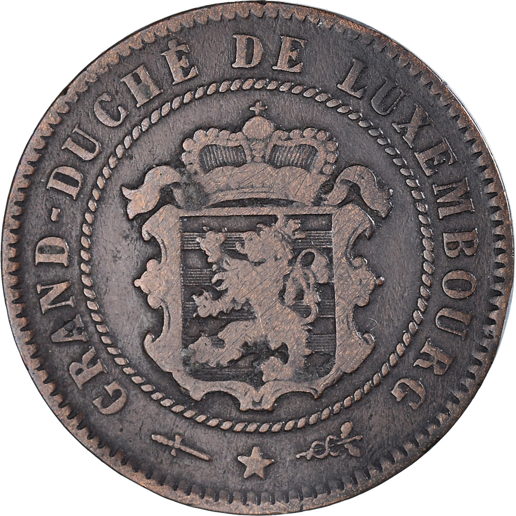 Coin, Luxembourg, William III, 5 Centimes, 1854, Utrecht, , Bronze