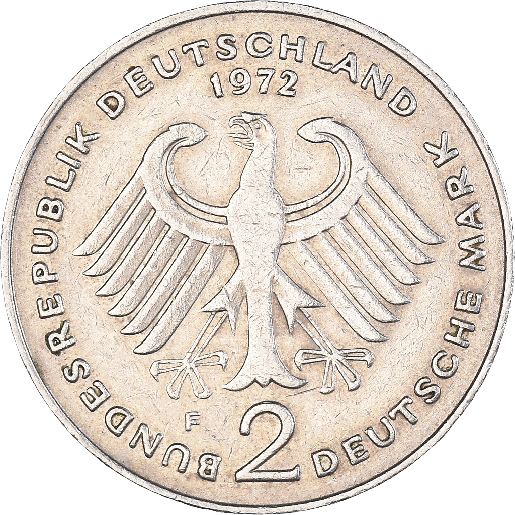 Coin, GERMANY - FEDERAL REPUBLIC, 2 Mark, 1972, Stuttgart, 