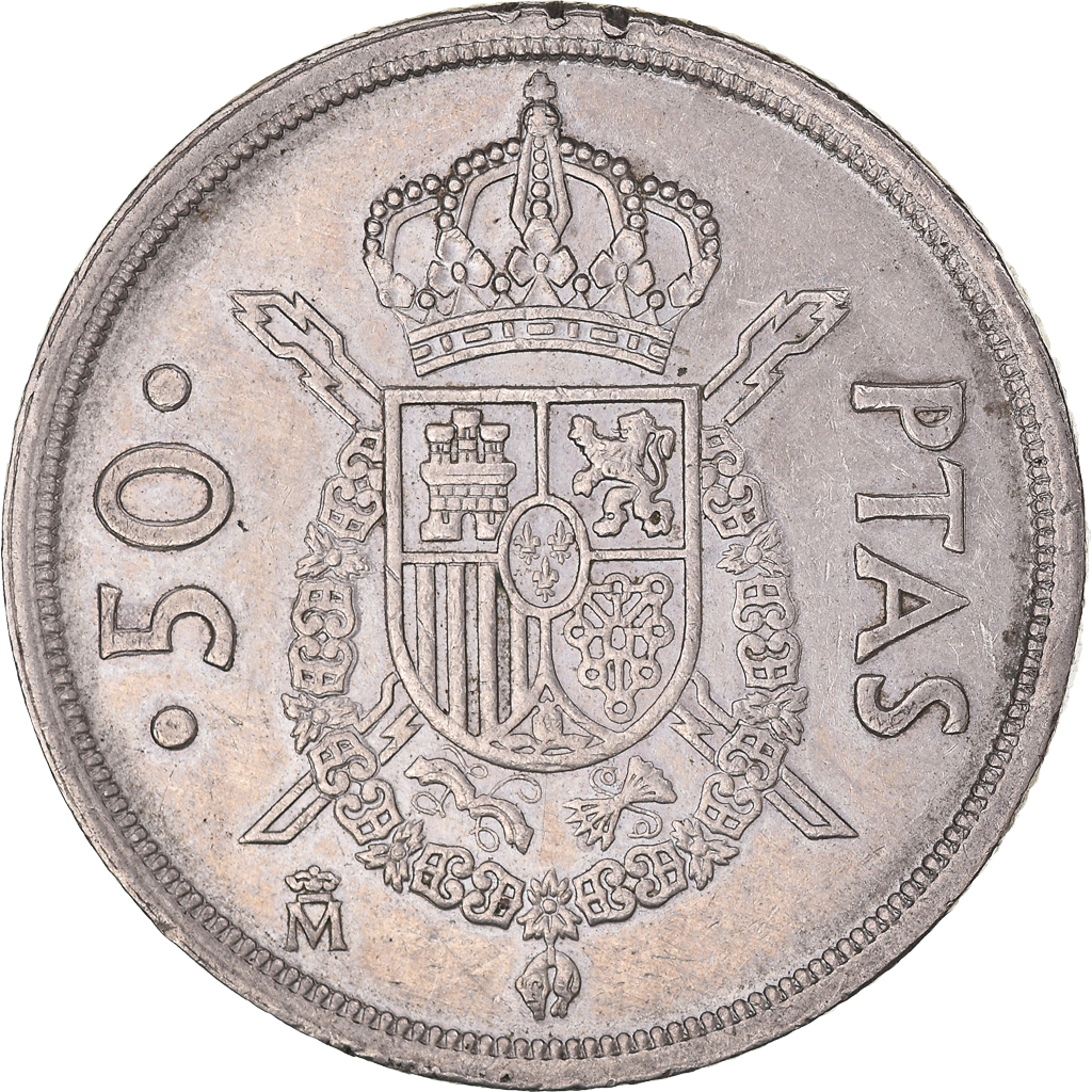 Moneda, España, Juan Carlos I, 50 Pesetas, 1983, Madrid, MBC, Cobre - níquel