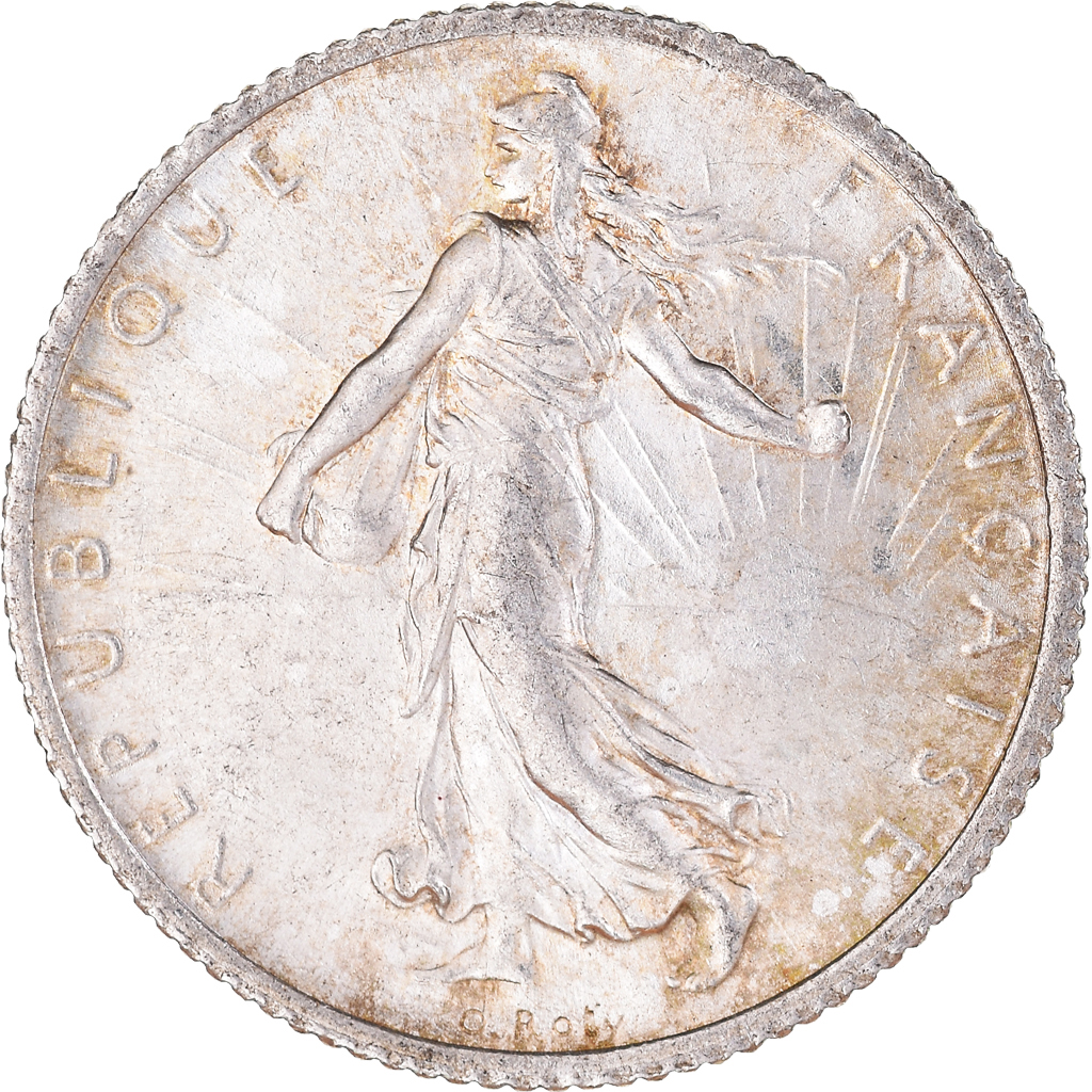Coin, France, Semeuse, Franc, 1916, Paris, , Silver, KM:844.1