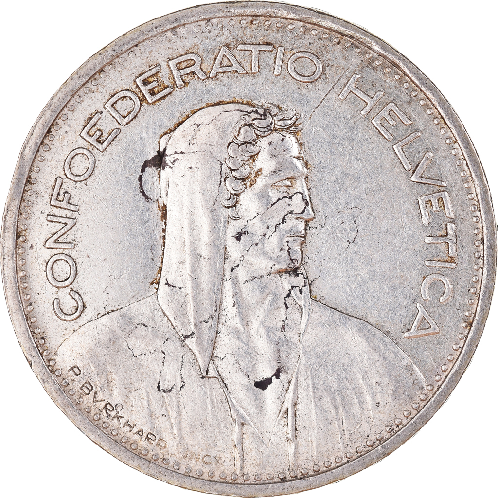 Coin, Switzerland, 5 Francs, 1953, Bern, , Silver, KM:40