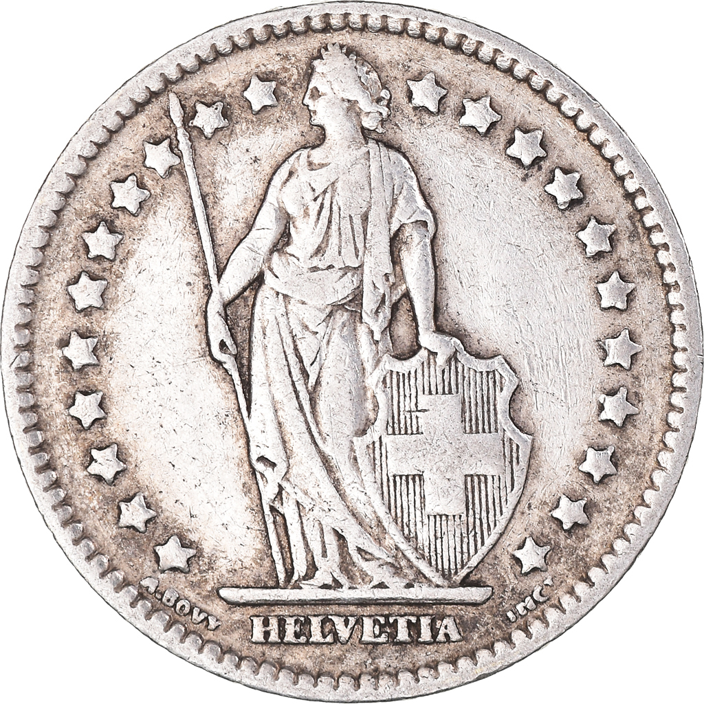 Coin, Switzerland, Franc, 1921, Bern, , Silver, KM:24