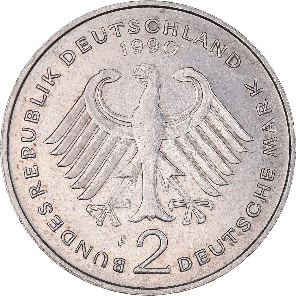 Coin, GERMANY - FEDERAL REPUBLIC, 2 Mark, 1990, Stuttgart, 
