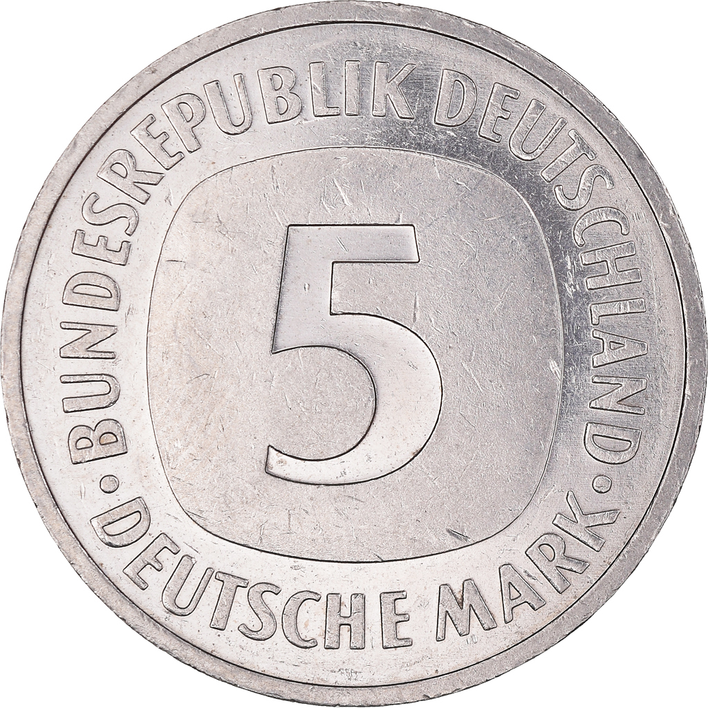 Coin, GERMANY - FEDERAL REPUBLIC, 5 Mark, 1989, Karlsruhe, 
