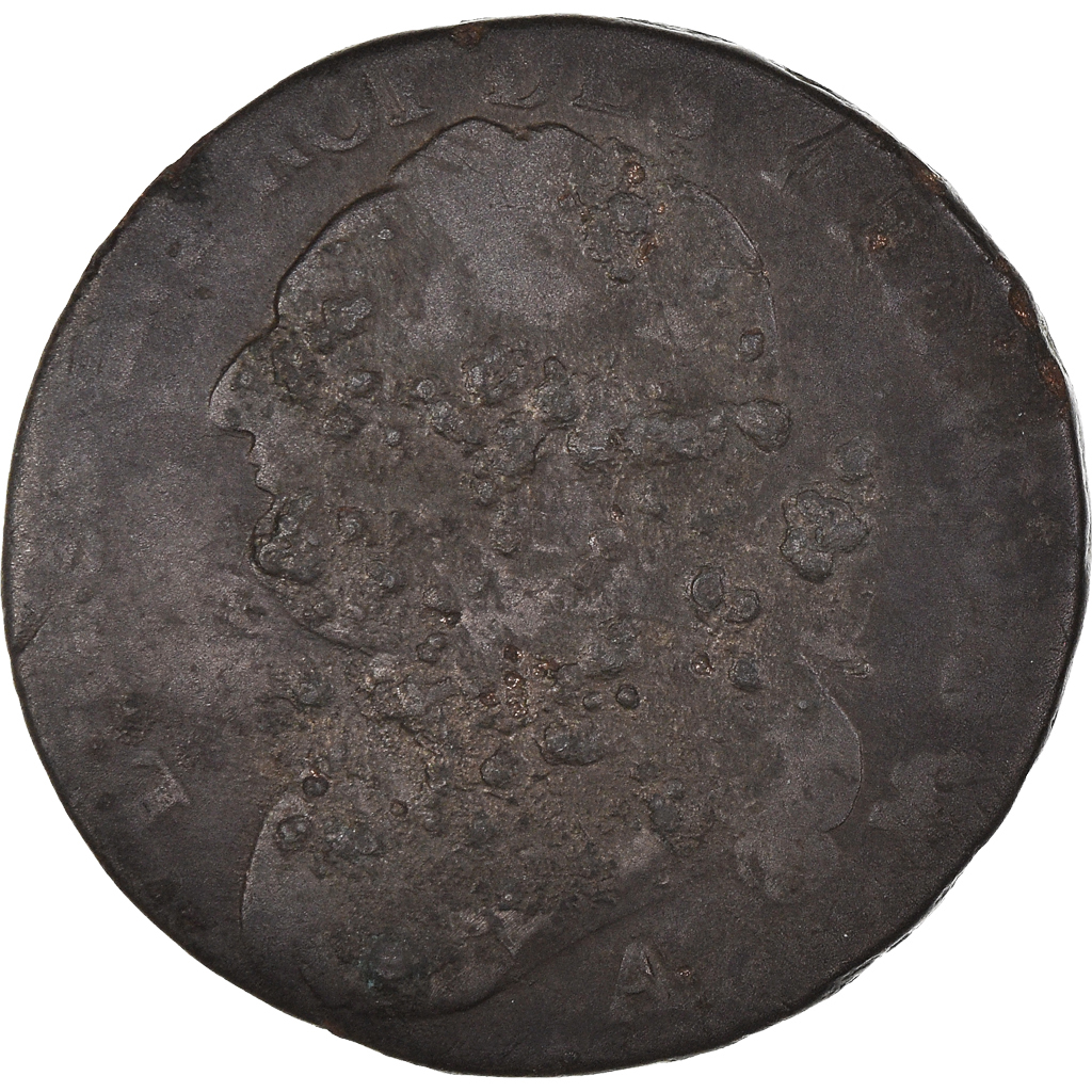 Coin, France, 12 deniers françois, 12 Deniers, 1793, Paris, Léopard, 