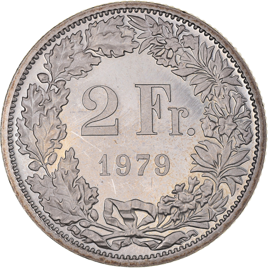 Coin, Switzerland, 2 Francs, 1979, Bern, Proof, , Copper-nickel, KM:21a.1