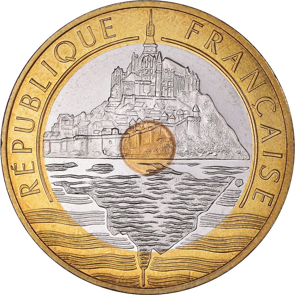 Coin, France, Mont Saint Michel, 20 Francs, 2001, Paris, Proof, 