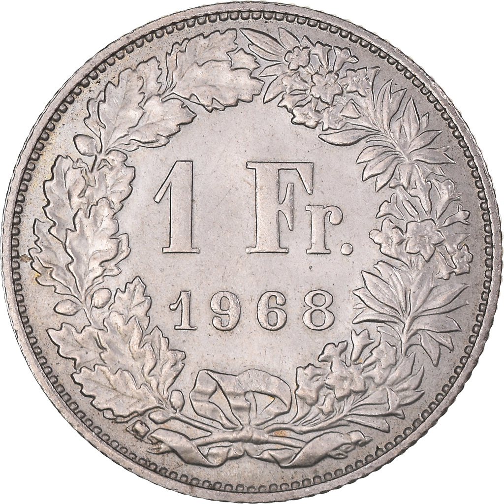 Moneda, Suiza, Franc, 1968, Bern, EBC, Cobre - níquel, KM:24a.1