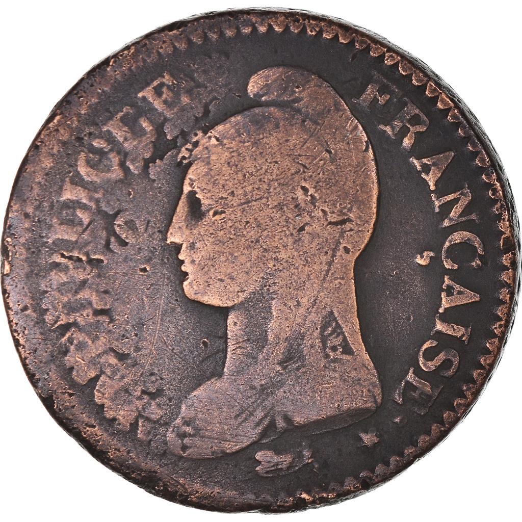 Coin, France, Dupré, Decime, 1796, Paris, , Bronze, KM:645.1