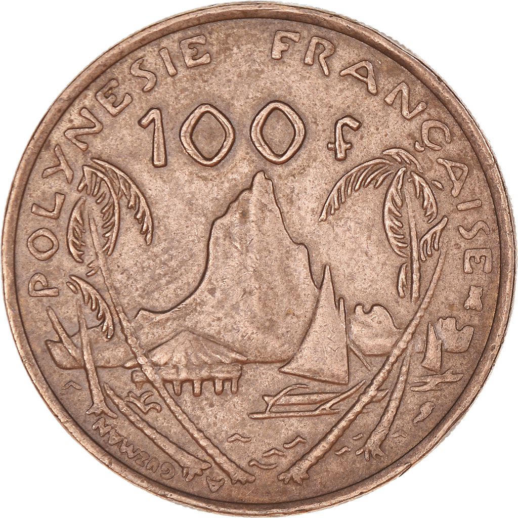 Moneda, Polinesia francesa, 100 Francs, 1998, Paris, MBC, Níquel - bronce