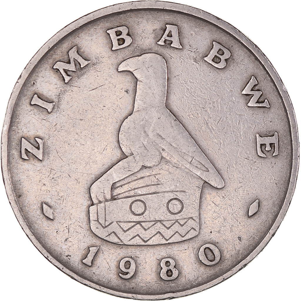 Coin Zimbabwe Dollar 1980 Copper nickel KM 6 African Coins coin-zimbabwe-dollar-1980-copper-nickel-km-6-african-coins