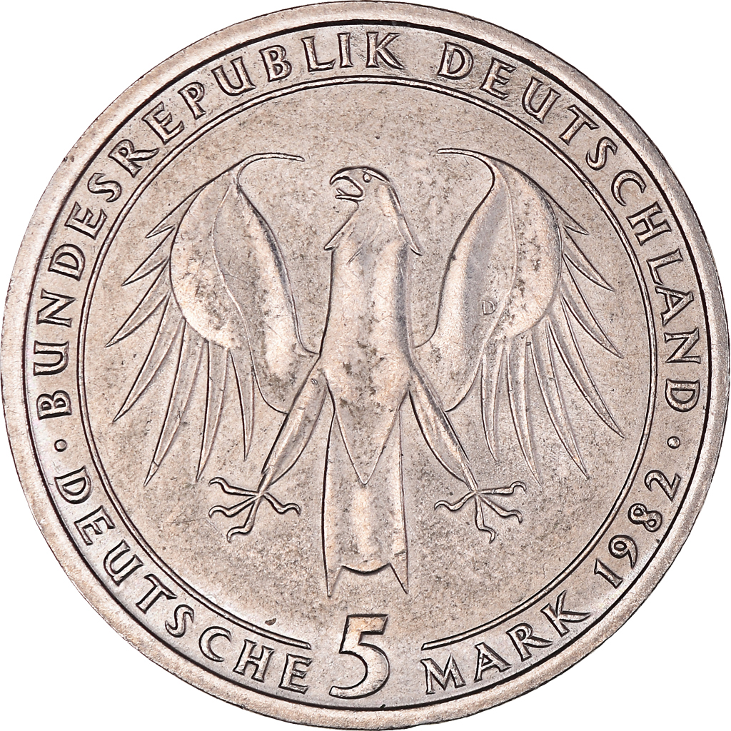Coin, GERMANY - FEDERAL REPUBLIC, 5 Mark, 1982, Munich, Germany, 