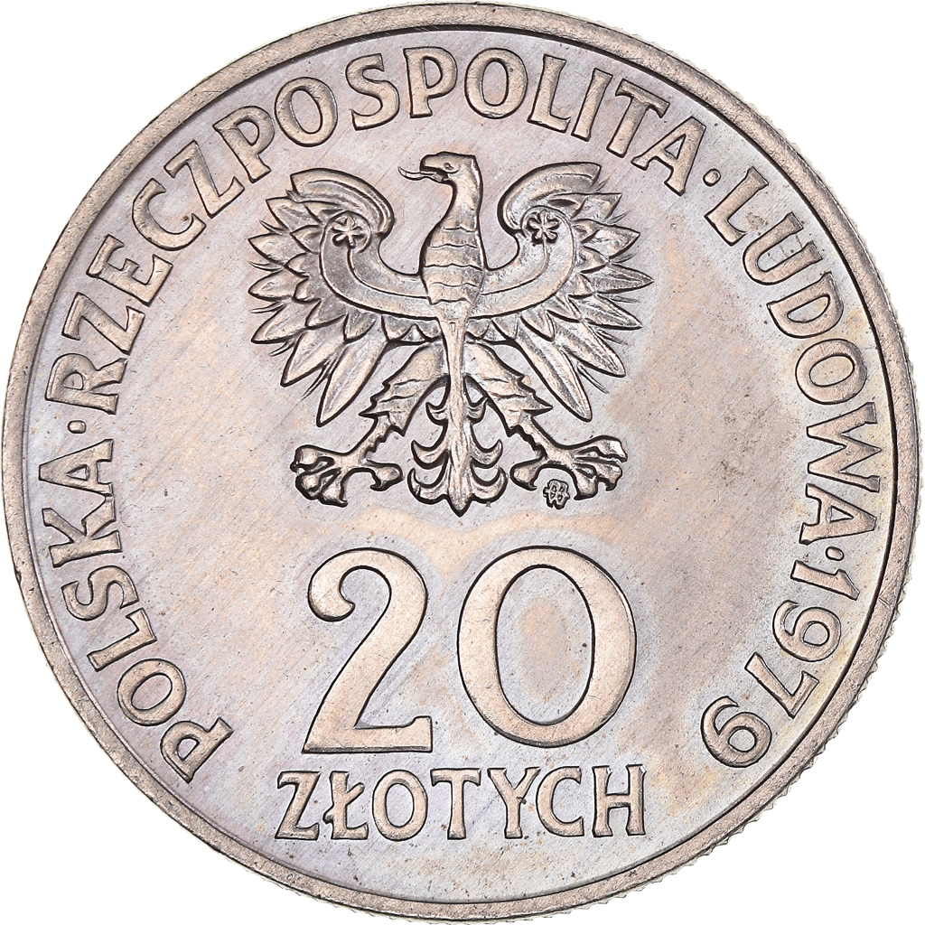 Coin, Poland, 20 Zlotych, 1979, Warsaw, , Copper-nickel, KM:99