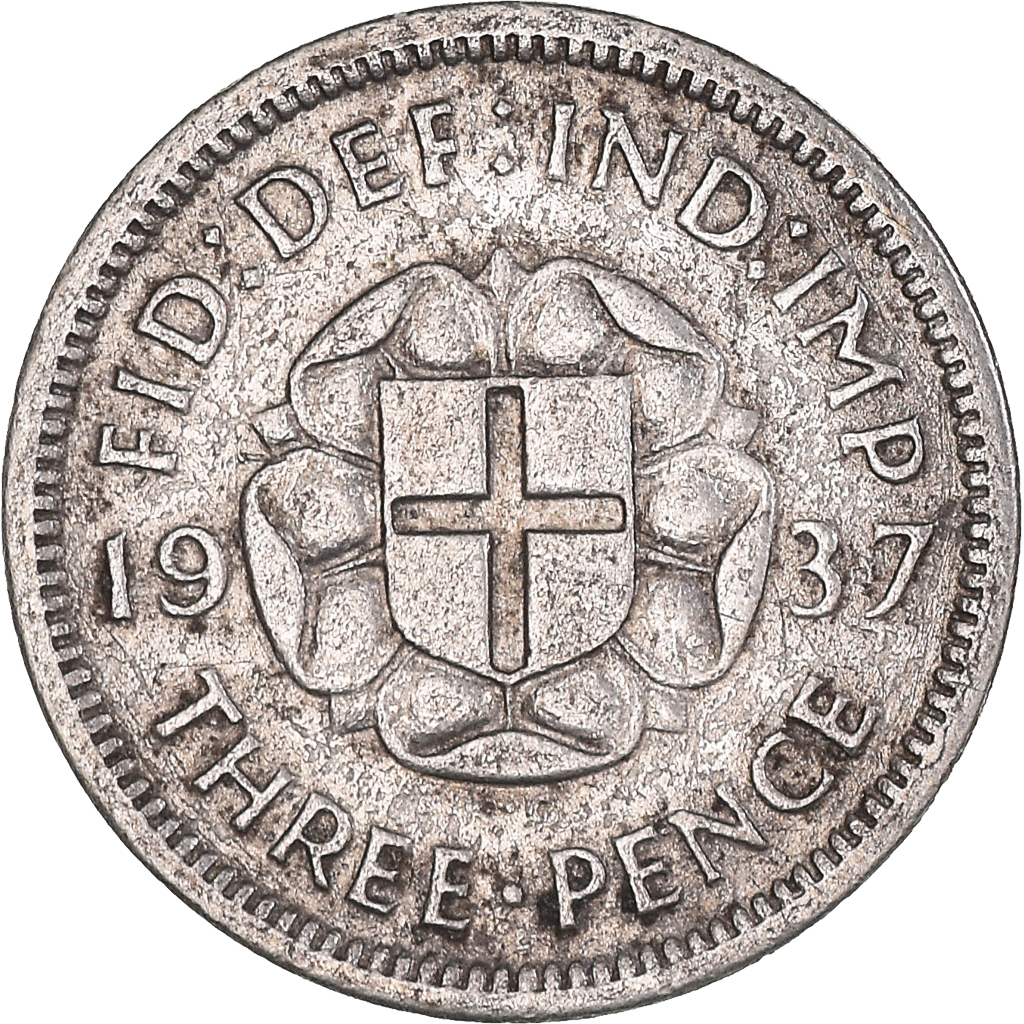 Coin, Great Britain, George VI, 3 Pence, 1937, , Silver, KM:848