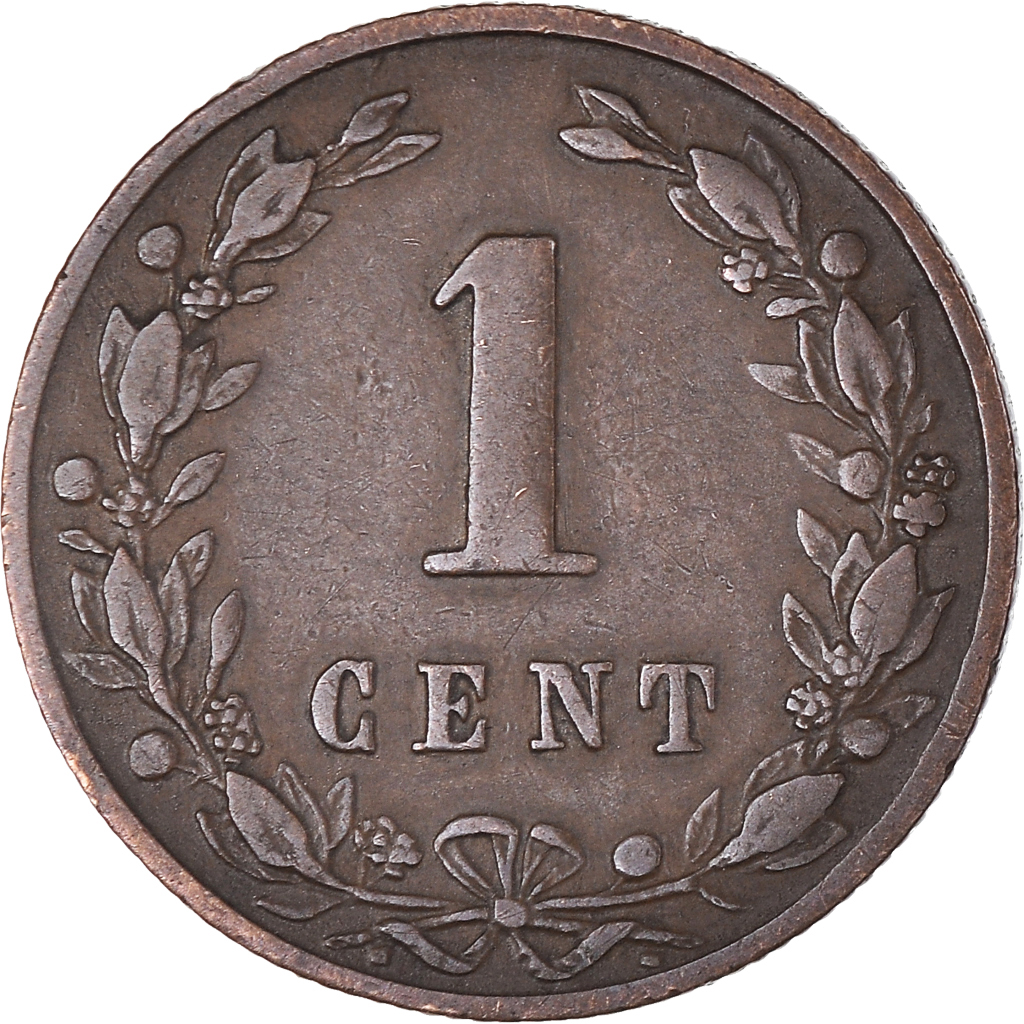 Moneda, Países Bajos, William III, Cent, 1881, MBC, Bronce, KM:107.1