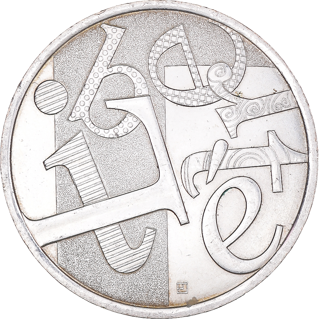 France, Liberté, 5 Euro, 2013, Paris, AU(50-53), Silver