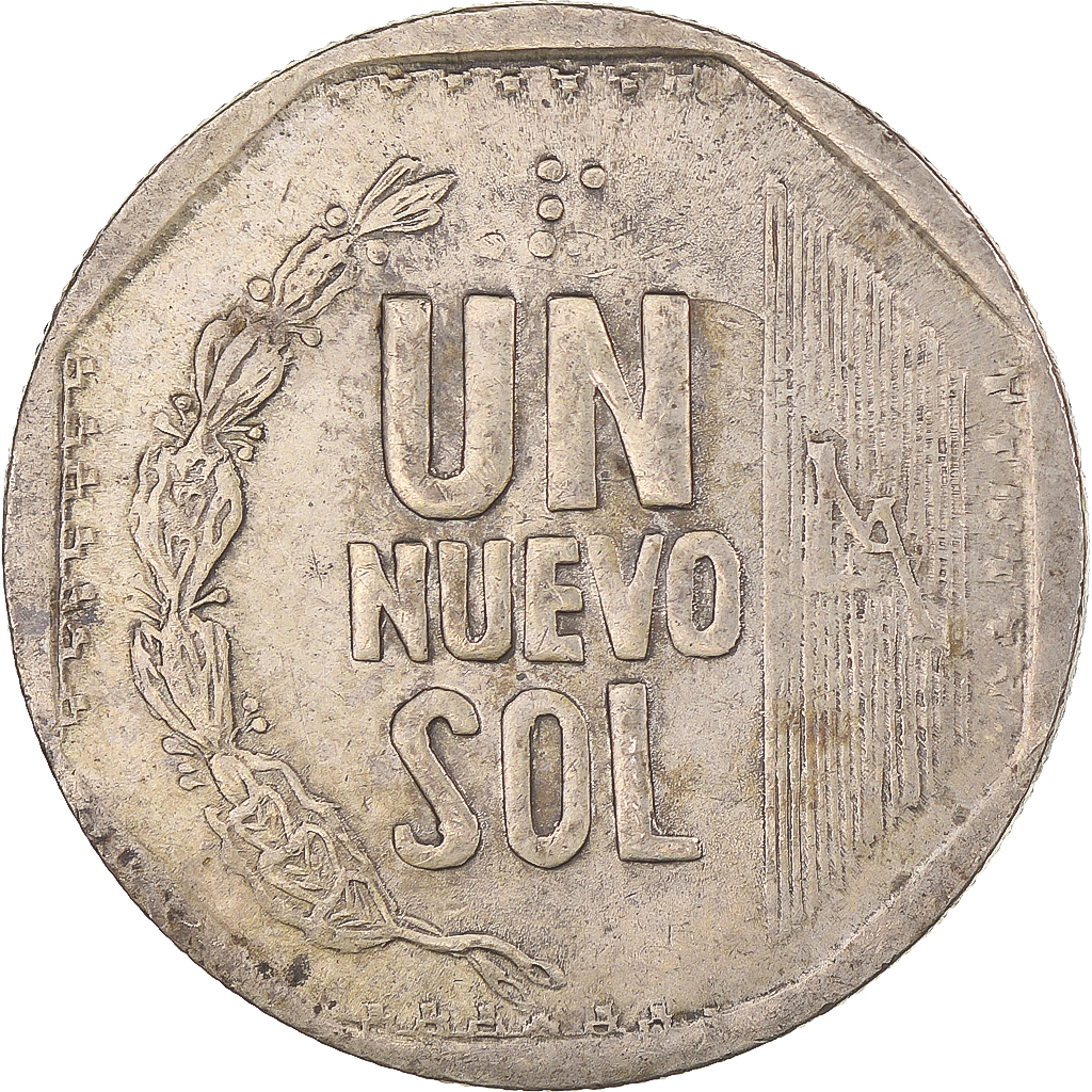 Coin, Peru, Nuevo Sol, 2000, Lima, , Copper-Nickel-Zinc, KM:308.3