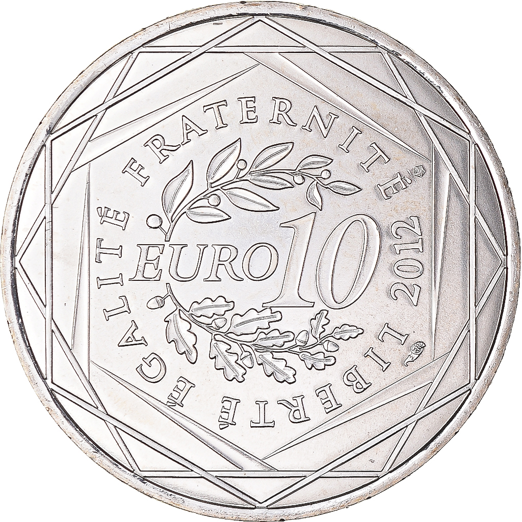 Frankreich, 10 Euro, 2012, Paris, Aquitaine, STGL, Silber, Gadoury:EU514
